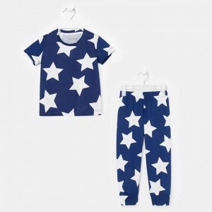 Пижама (футболка, брюки) KAFTAN «Звезды» синий, рост 134-140 (36)