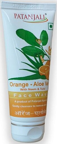 Гель для умывания Апельсин и алоэ Патанджали Orange - Aloe Vera Face Wash Patanjali 60 гр.
