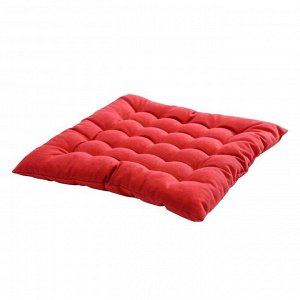Подушка на стул, размер 40х40х4 см, цвет красный