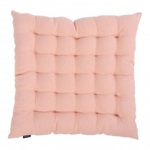 Подушка на стул стёганая, размер 40х40 см, цвет розово-пудровый