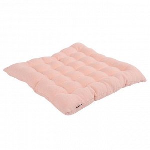 Подушка на стул стёганая, размер 40х40 см, цвет розово-пудровый