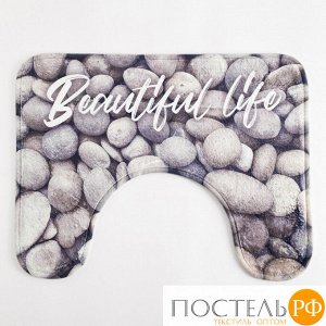 Набор ковриков для ванной Этель "Beautiful life" 2 шт, 80х50 см, 50х40 см, велюр   5399387