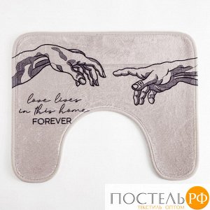 Набор ковриков для ванной Этель "Forever" 2 шт, 80х50 см, 50х40 см, велюр   5399383