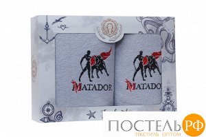 Набор махровых полотенец Diva Afrodita 2пр (50х90+70х140) Матадор-2 100 % хлопок серый