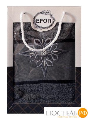T0486/S-11 Набор полотенец EFOR из 1-ого предмета (70*140) герб №8 (темно-серый)