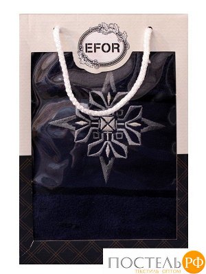 T0486/S-07 Набор полотенец EFOR из 1-ого предмета (70*140) герб №8 (темно-синий)