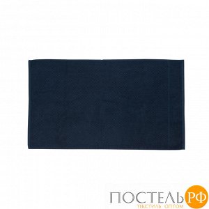 Полотенце для рук фактурное темно-синего цвета из коллекции Essential 90х50 см