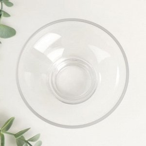 Подсвечник стекло на 1 свечу "Чаша" прозрачный 5х11,4х11,4 см