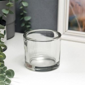 Подсвечник стекло на 1 свечу "Стакан" прозрачный 8х9,3х9,3 см