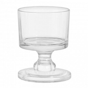 Подсвечник стекло на 1 свечу "Широкий низкий бокал" прозрачный 14,5х11х11 см