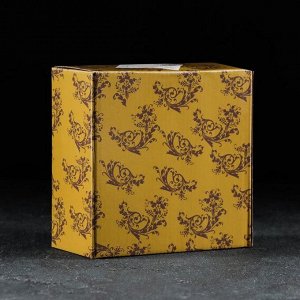 Подставка-подогрев для чайника, 13x13x5 см, цвет золотой