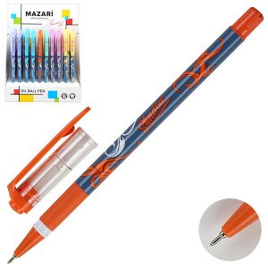 Ручка шарик "Mazari Shadow Smart Ink" 0.7 мм масл. осн., грип, синяя 1/24 арт. M-5723