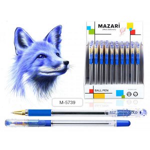 Ручка шарик "Mazari Gold" 0.5 мм синяя 1/24/432 арт. M-5739-70