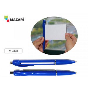 Ручка шарик "Mazari Шпаргалка" автомат 0.7 мм синяя 1/50 арт. M-7308