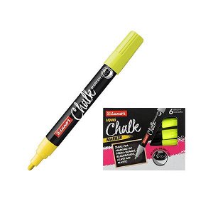 Маркер меловой "Luxor Chalk Marker" желтый (1мм) 1/12 арт. 3041