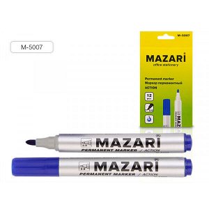 Маркер перманентный "Mazari Action" синий 1/12 арт. M-5007-70