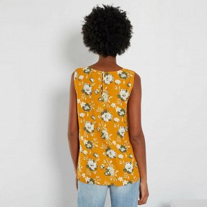 Легкая блузка с рисунком - желтый