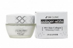 3W Clinic Осветляющий крем для лица с коллагеном Collagen Whitening Cream, 60 мл