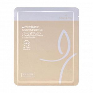 BeauuGreen Омолаживающая гидрогелевая маска для лица с пуллуланом Anti-Wrinkle Pullukan Hydrogel Mask, 30 гр