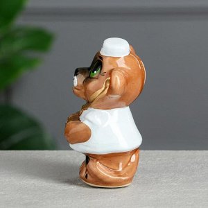 Копилка "Тигрица медсестра", символ года 2022, глазурь, керамика, 15 см, микс