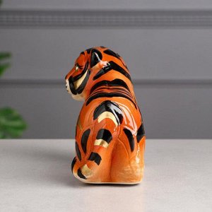 Копилка "Тигр Тим", символ года 2022, малая, глазурь, керамика, 14 см