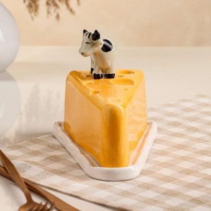 Сырница-масленка "Коровка", 18 см ? 11,5 см, микс
