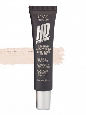 Eva Mosaic Тональный крем HD Comfort устойчивый с матирующим эффектом, тон 01 Фарфор