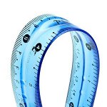 Линейка гибкая пластиковая 30 см AN-30cm цвета ассорти {Китай}