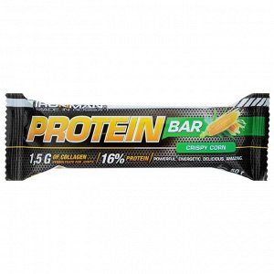 Россия "IRONMAN" Батончик "Protein Bar" с коллагеном, 50 г (Кукуруза / белая глазурь)