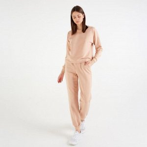 Костюм женский (свитшот, брюки) MINAKU: Casual Collection цвет бежевый