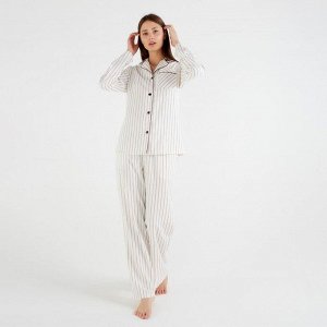 Пижама женская MINAKU: Light touch цвет белый, р-р 42
