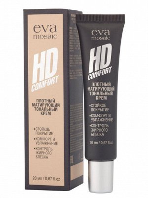 Eva Mosaic Тональный крем HD Comfort устойчивый с матирующим эффектом, тон 01 Фарфор