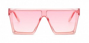 Очки женские солнцезащитные в чехле, квадратная розовая оправа, розовые стекла