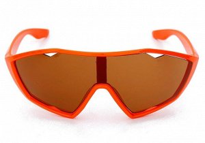 Очки женские солнцезащитные в чехле, оранжевая оправа, коричневые стекла