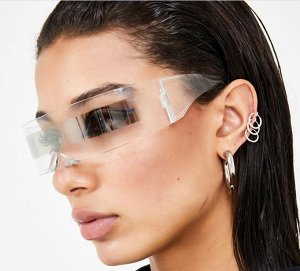 Очки женские солнцезащитные в чехле, прозрачные