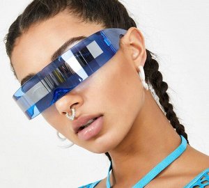 Очки женские солнцезащитные в чехле, цвет синий