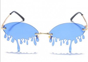 Очки женские солнцезащитные в чехле, синие стекла