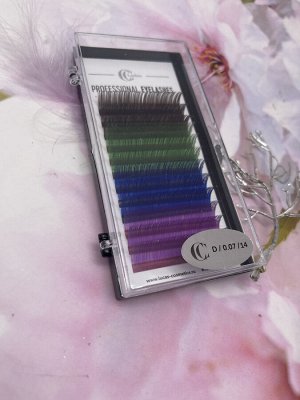 Цветные  РЕСНИЦЫ CC BROW D 0,07*14