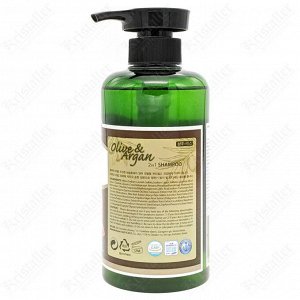 Шампунь для повреждённых волос с маслами арганы и оливы, 3W Clinic Olive &amp; Argan 2IN1 Shampoo