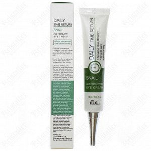 Крем для век антивозрастной с муцином улитки, Ekel Daily Time Return Age Recovery Eye Cream Snail