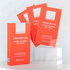 Патчи антибактериальные для проблемной кожи, Farm Stay Derma Cube Acne Calming Spot Patch