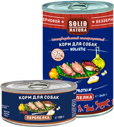 Solid Natura Holistic Перепелка влажный корм для собак  0,1 кг   4543