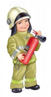 Плакат "Мальчик-пожарный"