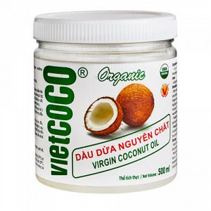 Кокосовое масло нерафинированное, холодного отжима VietCOCO