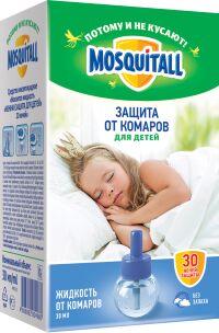 MOSQUITALL Жидкость 30 ночей "Нежная защита для детей" от комаров 30мл