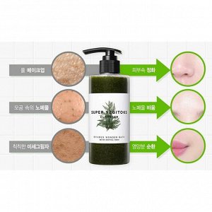 Chosungah Wonder Bath Super Vegitoks Сleanser Green Супер средство для Детокс очищения лица 300 мл