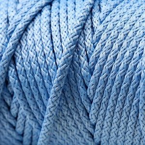 Шнур для вязания с сердечником 100% полиэфир, ширина 5 мм 100м/550гр (17 голубой)  МИКС
