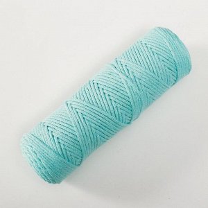 Шнур для вязания без сердечника 100% хлопок, ширина 3мм 100м/200гр (2133 мятный )