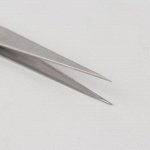 Пинцет прямой для рукоделия, 12,3 см, цвет серебряный