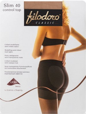Slim 40 Control Top (Filodoro)/60/3/ колготки с шортиками большой плотности